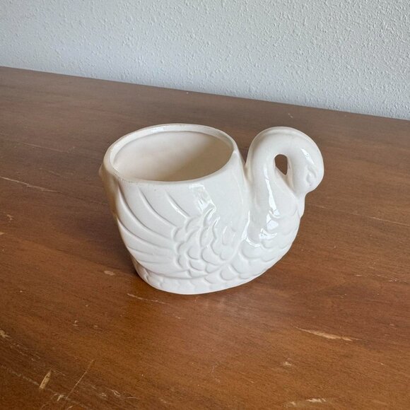 Vintage Ceramic Swan Planter, Match Holder - Picture 4 of 7
